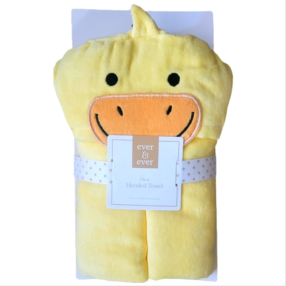 NWT kids hooded duck bath towel